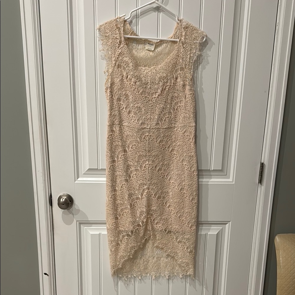 Elegant Lace Cream Dress
